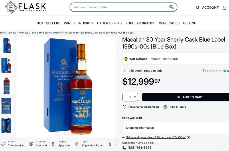 Macallan 30 Sherry Oak Blue Label 2 Giá rượu Macallan 30 Sherry Oak Blue Label - 1