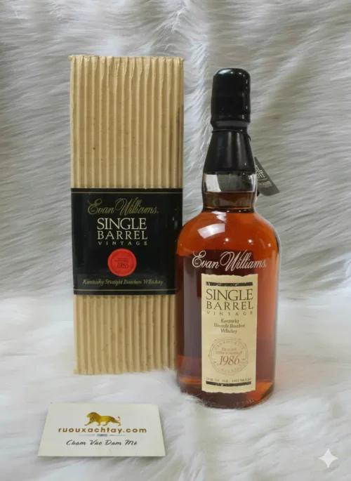 Kentucky Straight Bourbon Whiskey Evan Williams Single Barrel Vintage 1986