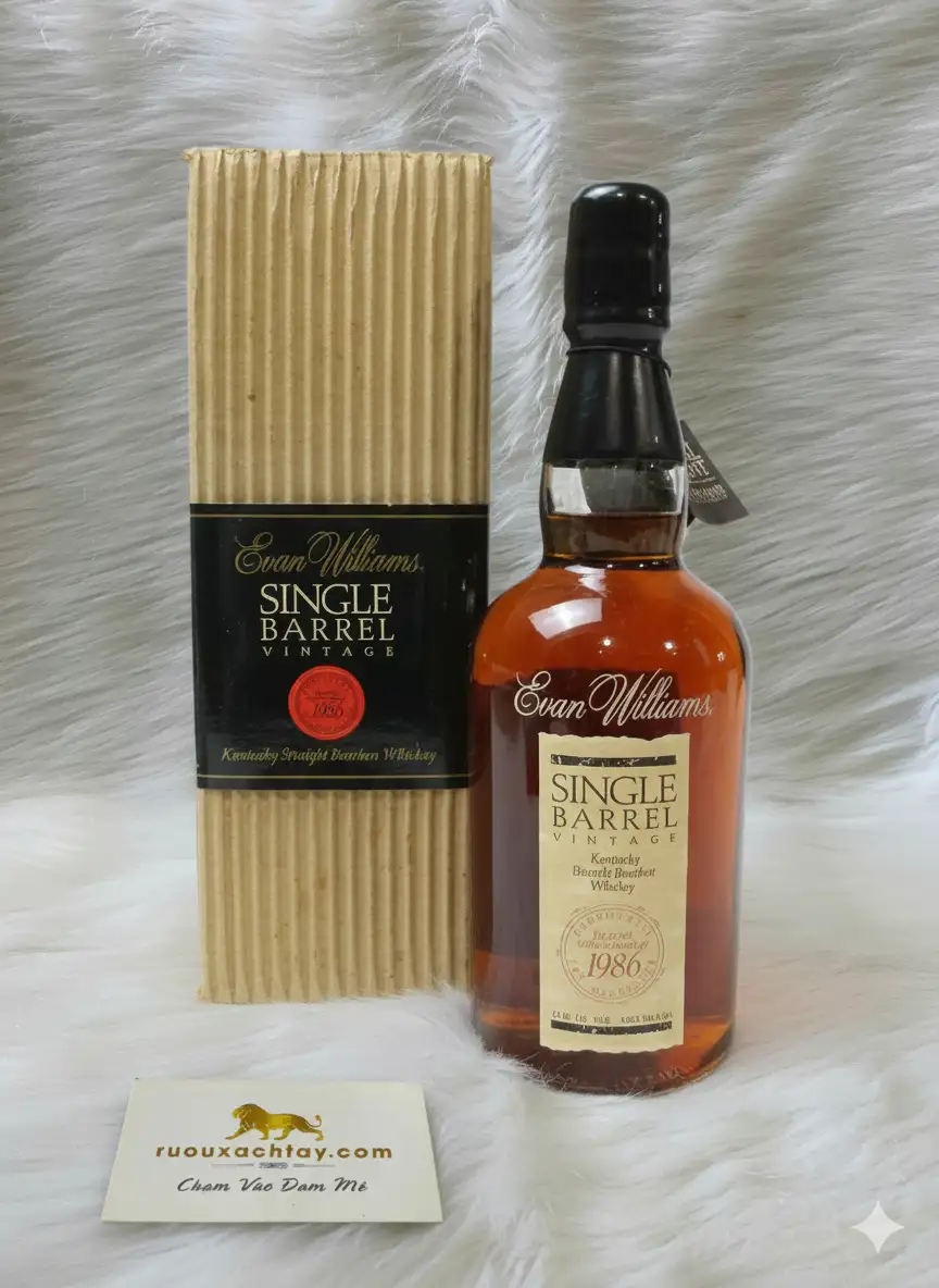 Kentucky Straight Bourbon Whiskey Evan Williams Single Barrel Vintage 1986 1 Kentucky Straight Bourbon Whiskey Evan Williams Single Barrel Vintage 1986