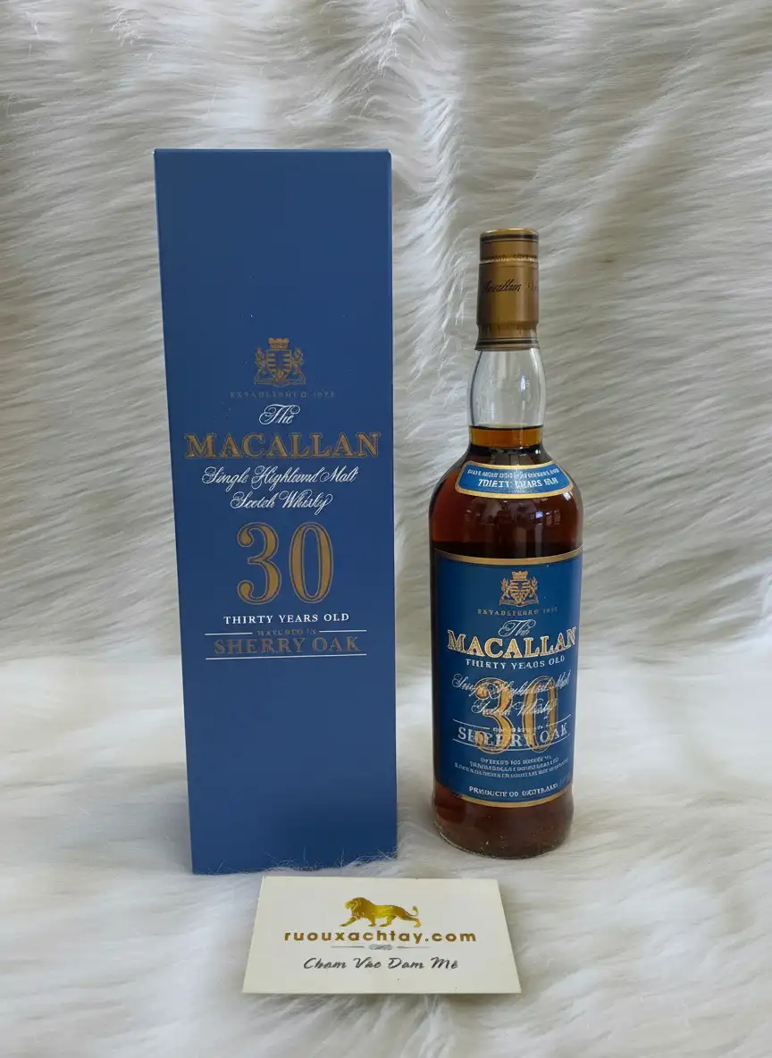 Macallan 30 Sherry Oak Blue Label 1 Macallan 30 Sherry Oak Blue Label