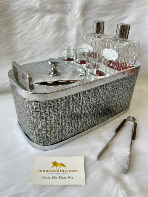 Vintage Musical Bar Set - Quầy Bar Xách Tay Kèm Hộp Nhạc (1)