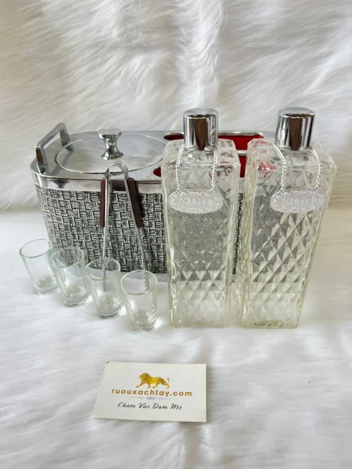 Vintage Musical Bar Set - Quầy Bar Xách Tay Kèm Hộp Nhạc (3)