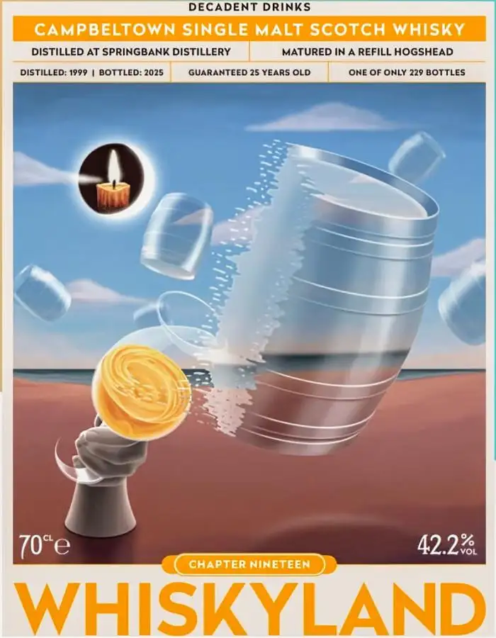 1999 Springbank 25 Years - Whiskyland Chapter 19 - Label