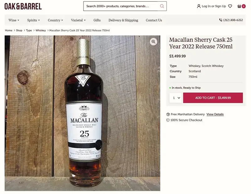 Macallan 25 Years Old Sherry Cask Release 2023 11 Giá rượu Macallan 25 Years Old Sherry Cask Release 2023 - 2