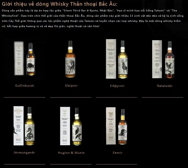 Speyside Single Malt Craigellachie 12 Years - The WhiskyFind Norse Mythology ”SLEIPNIR” 3 Series thần thoại Bắc Âu (Norse Mythology Series)