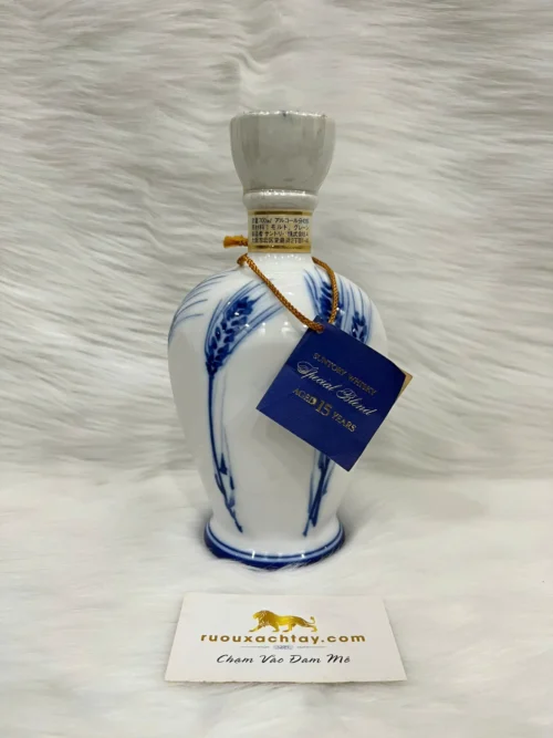 Suntory Whisky Special Blend Aged 15 Years Ceramic Bottle - Coop Kobe 70th Anniversary (4)