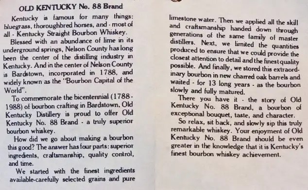 Old Kentucky 13 Years No_88 Kentucky Straight Bourbon Whiskey 3 old-kentucky-13-year-tag