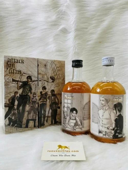 Cửa Hàng Rượu Chivas, 12 Chivas 18, Chivas 21 Xách Tay Uy Tín Tại TP.HCM 36 Attack on Titan Umeshu - Gift Set (2 Bottles) (1)