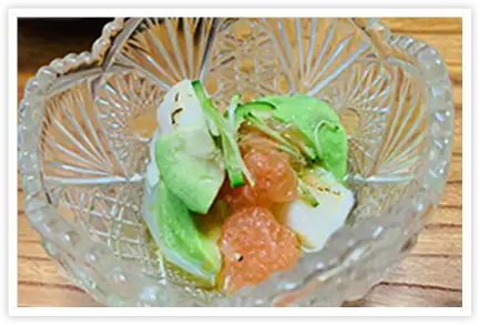 Cocktail wasabi tươi và sò điệp