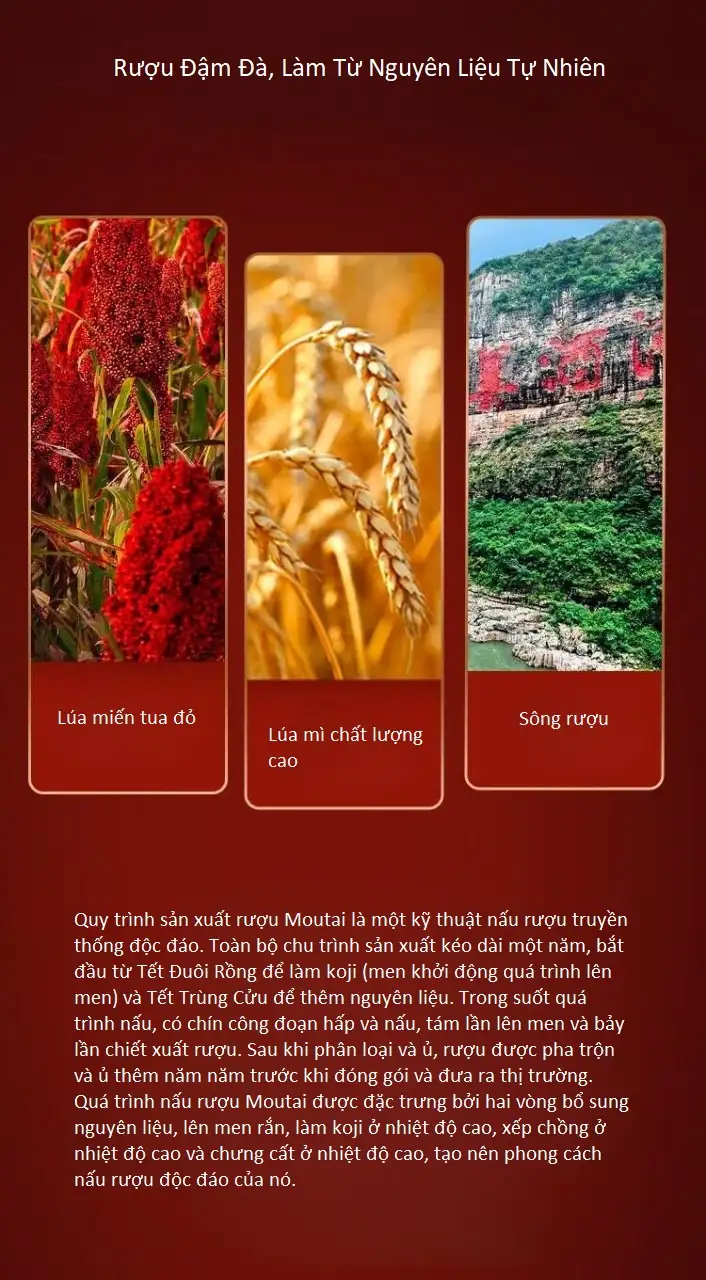 Nguyên liệu và quy trình làm rượu Mao Đài